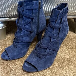 Vince Camuto Navy Heeled Boots